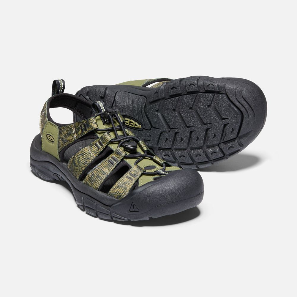 Keen Outdoor Sandalet Erkek Zeytin Yeşili/Siyah - Newport H2 - Türkiye ETBG56193